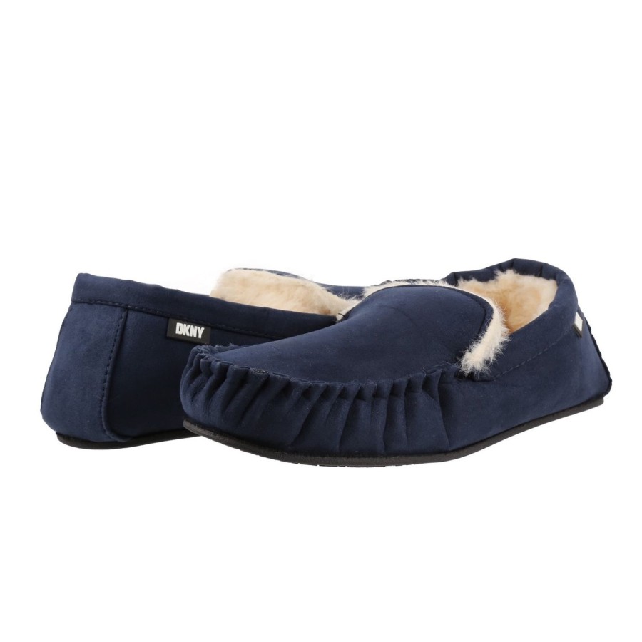 Men DKNY Slippers | Dkny Electra Mens Slippers In Blue - Modieuzejas